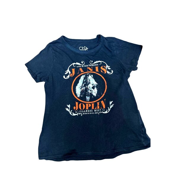 CCC Vintage Janis Joplin Graphic Tee Shirt Size Medium All Cotton Brown - Picture 7 of 9